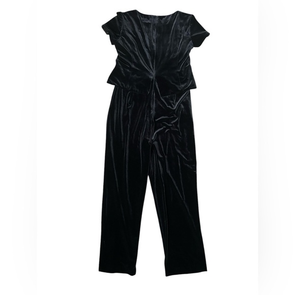 J. Steven’s by Carol Escritor true vintage black velvet jumpsuit size 6 - Picture 5 of 11
